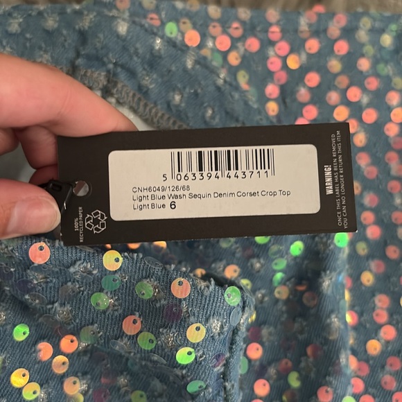 Pretty Little Thing X Megan Moroney Denim Corset & Matching Skirt - Picture 5 of 5